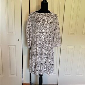 Jessica Howard White Lace Long Sleeve Dress